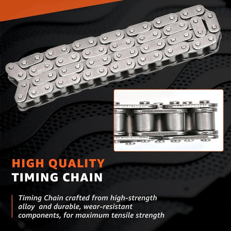 CHARMKER LS Timing Chain Kit w/Tensioner Fits 4.8L 5.3L 5.7L 6.0L 6.2L V8 Engines - LS1 LS2 LS3 L99 LS4 LQ4 LSA L76 L77 Compatible with Chevy GMC Silverado 1500 Tahoe Avalanche Express Suburban Sierra Yukon - Image 4
